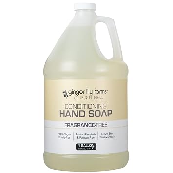Ginger Lily Farms 1 gal Conditioning Hand Soap, Fragrance-Free | for Hands, Body & Hair, Moisturizing Wash, Salon Wash, Spa Cleanser, Salon & Spa Essentials, Manicure & Pedicure Supplies
