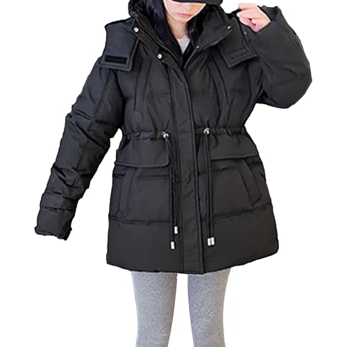 Veste bouffante à capuche pour femmes manteau en duvet épais et isolé de haute qualité pour hiver