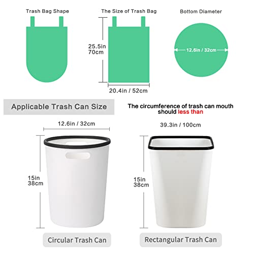 Image of Trash Bags, Garbage Bags, 120 Count 6 Gallon [Extra Thick][Leak Proof] Rubbish Bags Wastebasket Bin Liners for Home Office Trash Can Green