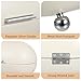 Angoily White Metal Bread Box with Lid Kitchen Bread Countertop Storage Container Large BreadBox for Vintage Organizer Rolling Door Decor Stores for Homemade Food Organization 13.38X7.87X7.48In