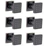 6 PCS Solid Brass Shower Jets Body Sprayer with On/Off Switch 2-inch Square Shower Body Sprays Oil R