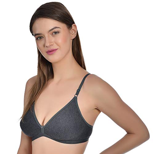 Image of Aimly Women's Cotton Non-Padded Non-Wired Low Coverage Regular Bra - (Pack of 3)