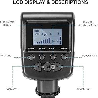 فلاش ماكرو حلقي مع شاشة LED متوافق مع كاميرا Nikon D300s