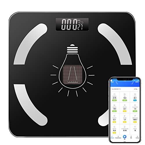 Báscula De Baño Digital - Báscula Inteligente Solar Energía y USB Recargable Cover