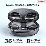 Open Ear Earbuds Lightweight Comfort Clip Wireless Earbuds Sweat Resistant Bluetooth Headphones Lightweight Sport Headphones for Workouts and Running with Dual Digital Display 44H Playtime IPX7 - Image 5