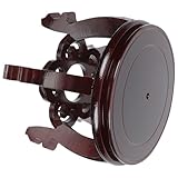Tofficu Wooden Fish Tank Base Stand 20cm Diameter X 20cm Height Decorative Bonsai Display Pedestal