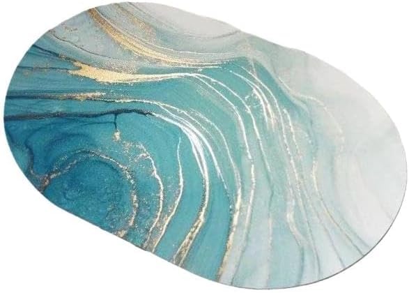 Alfombras ovaladas grandes de diseño moderno abstracto para renovar el comedor