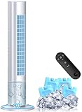 CENSTECH Windowless Portable Air Conditioners, 35' Swamp Cooler w/4 Ice Packs, 3 Speeds, 25ft Remote & 7H Timer, 90°Oscillating Evaporative Cooler, Ventless Air Conditioner AC Unit for Bedroom Indoor