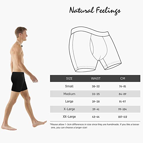 Natural Feelings Men's 3.5" Underwear For Men Boxers Briefs Cotton Men's Boxer Briefs 5-Pack M #TOP6