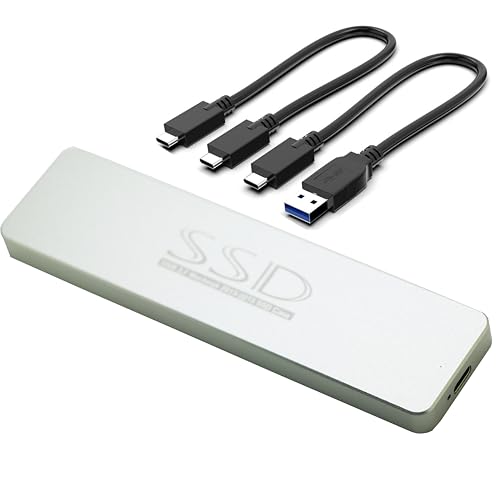 Boîtier SSD pour MacBook Air Pro Sintech USB C boîtier externe en aluminium argent