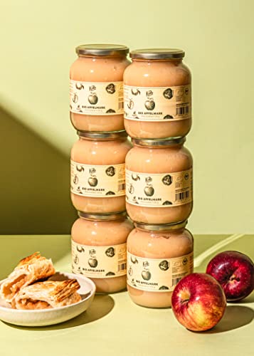 Bio Apfelmus von KoRo, 6 x 700 g, 100% Frucht, ohne Zuckerzusatz