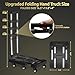 POSTVI Folding Hand Truck,Foldable Dolly Cart With Wheels,500LB Heavy Duty Luggage Cart,6-wheel convenient Hand Truck,2 fixing ropes & 1 extra big storage bag Suitable for luggage,travel,moving(Black)