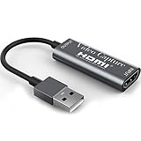 【Plug and Play】Einfach zu bedienen, Es ist kein Treiber oder externes Netzteil erforderlich. Die Game Capture-Karte eignet sich für Spiele mit geringer Latenz und kann Konferenzanforderungen erfü llen. Die kleine Capture-Karte wird direkt an das USB-Kabel angeschlossen, um unnötige Verbindungsfehler zu vermeiden. Da das Gerät mit den meisten Softwareprogrammen von Drittanbietern kompatibel ist, kann es auf Geräten für Windows,PS4,Xbox for One,Switch,Mac OS X und Linux Plug-and-Play-fähig sein.