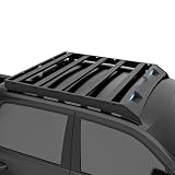 YZONA Roof Rack Cargo Basket Compatible with 2009-2018 Dodge Ram 1500 & 2019 2020 Classic Crew/Quad Cab, Truck Rooftop Cargo Carrier Top Luggage Storage Holder with 2 LED Lights