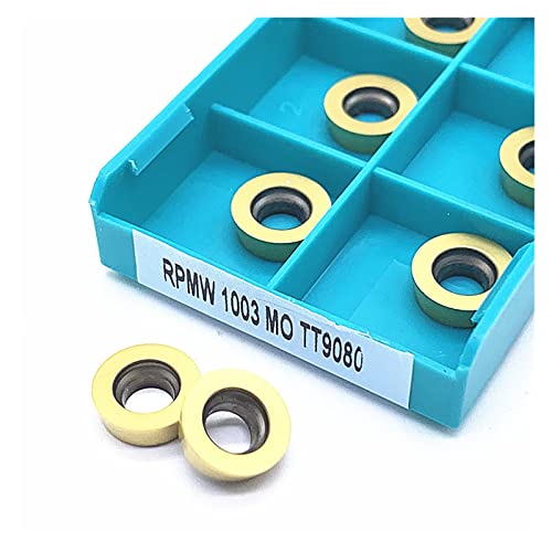 DOUZLE 10 Uds. Insertos de torneado de carburo RPMW1003MO TT9080 CNC máquina Herramienta Herramienta de fresado for reemplazo de inserción