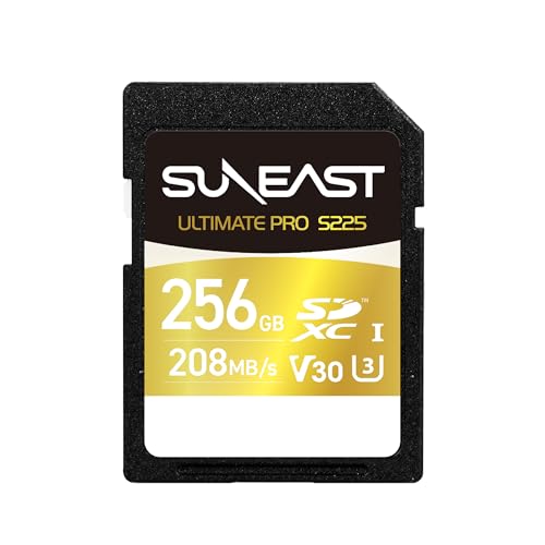 SUNEAST アルティメイトプロ SDXC UHS-T V30 Card 最大読込速208MB/sS225 GOLD series 128GB 256GB 512GB U3 V30 C10 A2 RoHS CE FCC VCCI メーカー保証5年 (25
