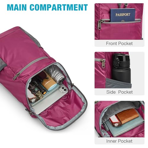 Image of G4Free Lightweight Packable Hiking Backpack for Men Women Small Hiking Daypacks Foldable Shoulder Pack Casual Outdoor Bag 11L