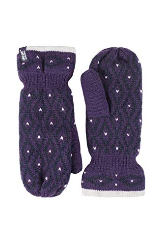 Heat Holders - Womens Warm Fleece Lined Thermal Cold Weather Knit Winter Mittens