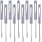 Honoson 10 Pieces Pocket Screwdriver Mini Tops and Pocket Clips Magnetic Slotted Small Screw Driver with a Single Blade Head for Mechanical, Electrician(Gray)