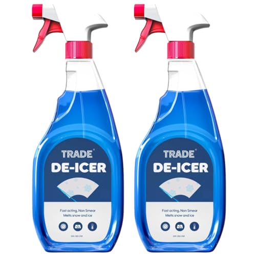 Moco Trade De-Icer Spray 750ml – Fast-Acting Car Windscreen & Window De-Icer, Quick Ice Removal for Vehicles, Winter Anti-Frost Formula x2