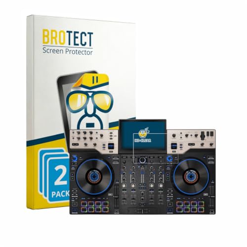 BROTECT Film Protection pour Denon DJ Prime 4 G2 | 2 Pièces Clair Protection d'écran Made in Germany Anti-Rayures Transparent