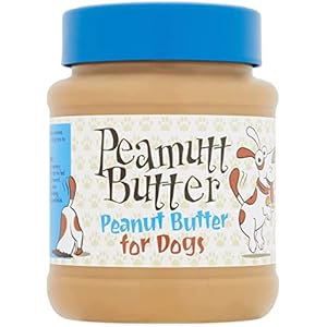 Peamutt Butter Beurre de Cacahuète pour Chiens, 340g Pot, Idéal pour Le Tapis de Léchage, Pâte Adaptée, Sans Sel, Sans Édulcorants