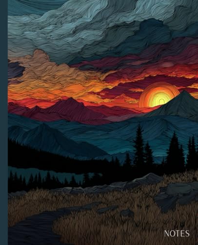 Mountain Trails & Sunset Tales: A Writing Journal for Dreamers, Hikers, and Soul Searchers: Cloudy Sky Cover | A Scenic 120-Page Narrow-Ruled Notebook ... Great for Travel, Journaling, or Gift-Giving