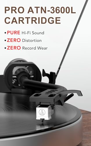 Image of Turntable Record Player with Built-in Speakers, Vinyl Record Player Support Bluetooth Playback Auto Stop 33&45 RPM Speed RCA Line Out AUX in All-in-one Belt-Drive Turntable for Vinyl Records