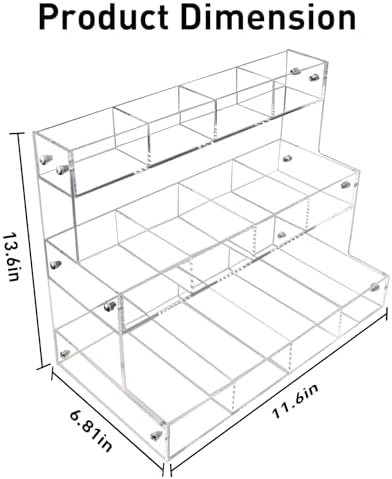 Acrylic Tea Bag Organizer and Storage Holder - 3 Layer Sugar Packet Container for Counter, Coffee Station, Office Countertop - Tea Caddy Shelf