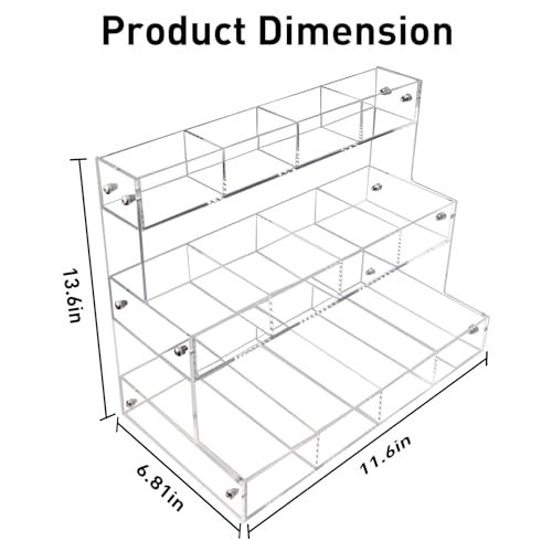 Acrylic Tea Bag Organizer and Storage Holder - 3 Layer Sugar Packet Container for Counter, Coffee Station, Office Countertop - Tea Caddy Shelf