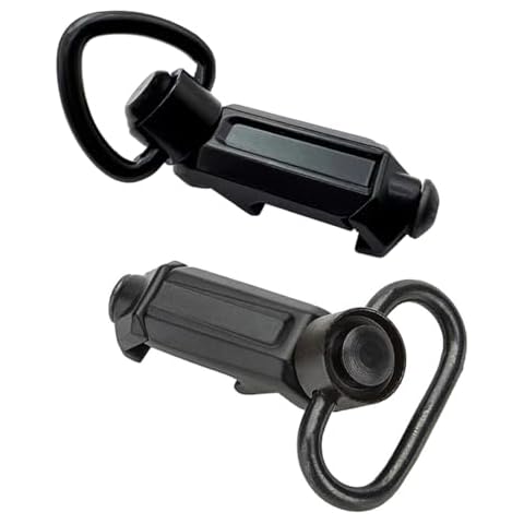 Colpart QD Sling Mount with Swivels, QD Rail Sling Attachment Mount Black, 1pcs Heart-Shaped +1pcs Elliptical Swivel Cover