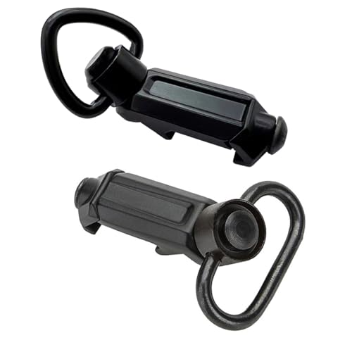 Colpart QD Sling Mount with Swivels, QD Rail Sling Attachment Mount Black, 1pcs Heart-Shaped +1pcs Elliptical Swivel