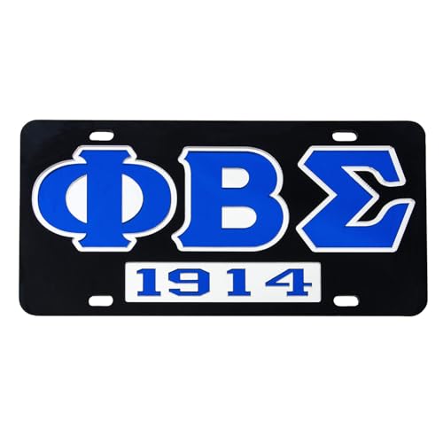 Desert Cactus Phi Beta Sigma Accessories Sigmas Decorative Metal Car Tag for Front and Back of Vehicle (Car - 7309)