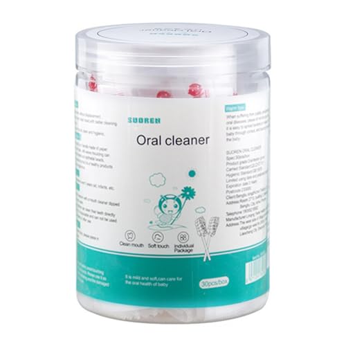 Pulitore per lingua neonato, 30 pezzi pulitore orale per neonati spazzolino da denti per la pulizia della bocca del neonato stick per la cura dentale per bambini da 0 a 36 mesi