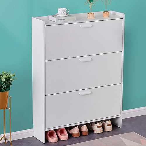 Meuble à chaussures fin et gain de place avec portes pour entrée