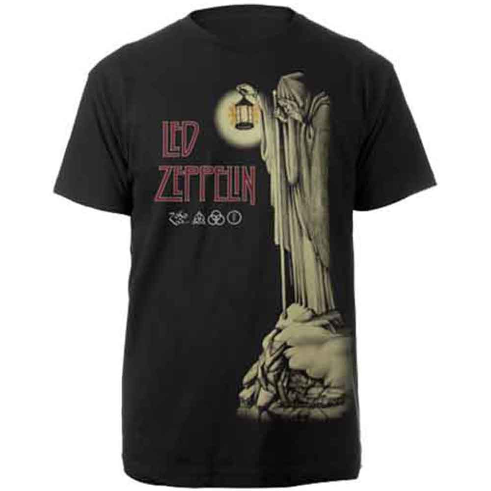 Rock Off Officially Licensed Products Men's Black Led Zeppelin Stairway To Heaven Hermit T Shirt L