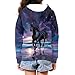 Ozuxouey Black Horse Zip Up Sweatshirt Girls Hoodies 11-13 Purple Zipper Jacket Galaxy Space Long Sleeve Hooded Sweatshirts Fashion Fall Hoodie for Kids Boy Casual Thin Outfits