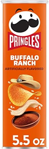 Pringles Potato Crisps Chips, Buffalo Ranch Flavored, 5.5 oz Can