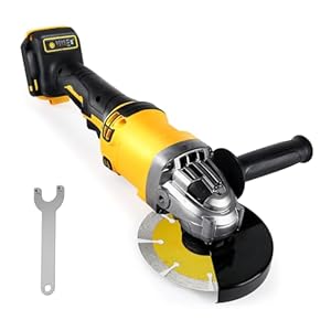 Accu-haakse slijper voor Dewalt 18 V 20 V accu, 125 mm, 10.000 omw/min accu, scheidingsgereedschap, elektrische slijper, borstelloze motor voor het snijden van hout, kunststof, metaal, slijpen en