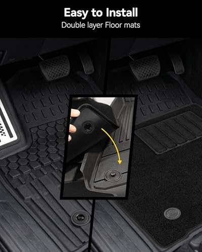 Image of 3W Floor Mats & Carpet for Toyota Tacoma 2024-2026 Double Cab Automatic
