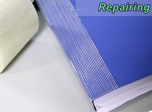 Bomei Pack Strapping Tape 3 Inch, Heavy Duty Fiber Reinforced Packing Tape, 60Yds 5.9Mil, Total 120Yds #TOP3