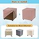QUARKZMAN Quadratischer Ottoman-Bezug 18x18x18 Zoll Stretch-Polyester Waschbarer Ottoman-Überzug Elastischer Fußhocker-Fußstützen-Schutz für Wohnzimmer Schlafzimmer, Pink