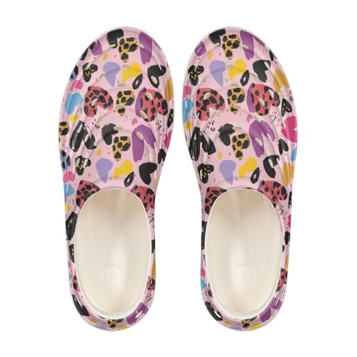 Leopard Print Slip On Water Shoes For Kids Eva Shower Breathable Pillow Closed Toe Sandals Running Sneakers2