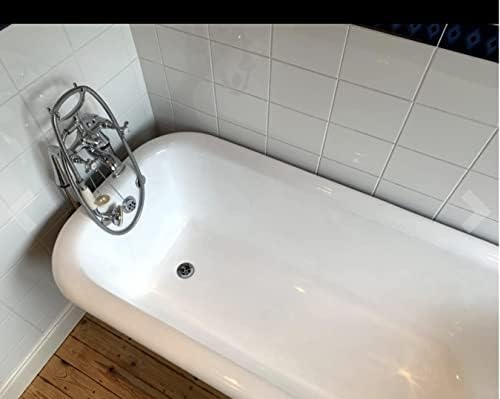 Bath Paint Cast Iron Bath Sink Shower Tiles Resurfacing Enamel White Water Resistant 2K Paint 500ml