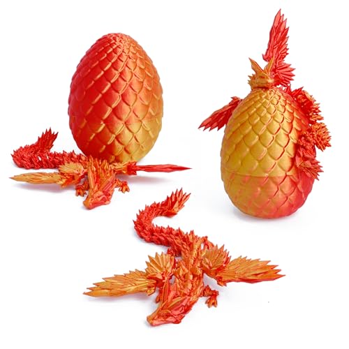 3D Printed Dragon Egg - 9" Winged Dragon Inside, Dragon Lovers