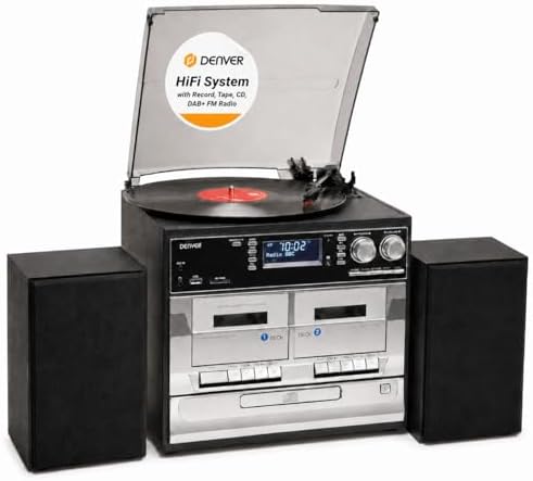Denver Tocadiscos DAB/DAB+ MRD-166, reproductor de cassette, repr...