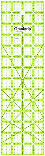 Omnigrip Non-Slip Rectangle Quilting Ruler, Cuts 4" x 14" Fabric