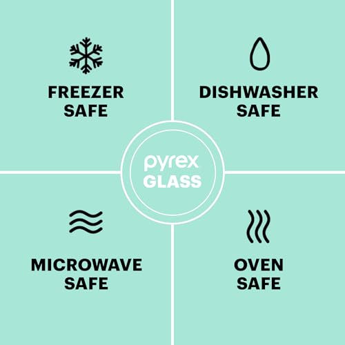 image for Pyrex Basics 2-Qt Glass Baking Dish with Lid, Tempered Glass Baking Di