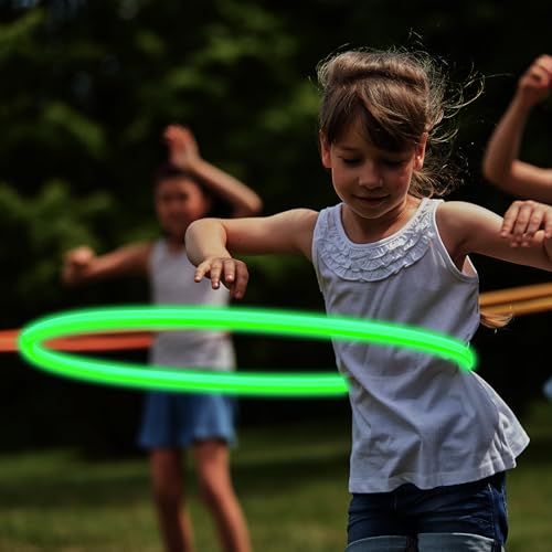 ShinyRelief Glow in The Dark Exercise Hoop 32 Inches Light up Hoop Detachable Exercise Dance Hoops Gift for Christmas Party Games Workout Dance Gymnastics