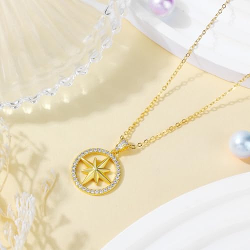 SKZ Compass Necklace Pendant Jewelry Stray Inspired Merch Cubic Zirconia 18K Gold Plated for Stay Fans Gifts4